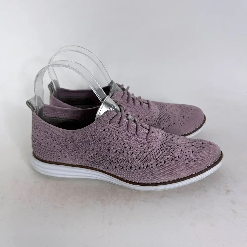 Cole Haan OriginalGrand Wingtip Oxfords Women's 7 Purple Stitchlite Comfort - Picture 2 of 10